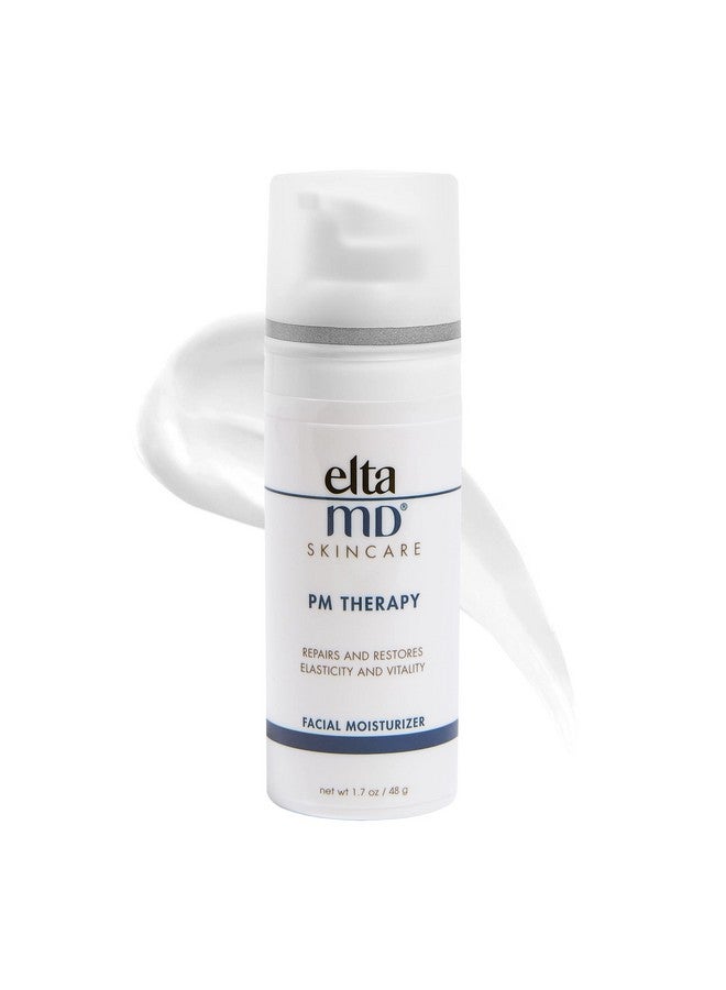 EltaMD Pm Therapy Facial Moisturizer Lotion Night Moisturizer For Face Restores Skin Elasticity And Moisturizes And Repairs Skin Overnight Safe For Sensitive Skin Oil Free Formula 1.7 Oz Pump - Image 1