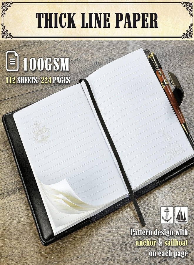 Asten Lock Diary Leather Locking Journal With Pen,Vintage Writing Notebook Refillable Combination Locked Journal Planner Agenda Personal Diary,Gift For Women Girls Boys Adult(Black) - Image 3