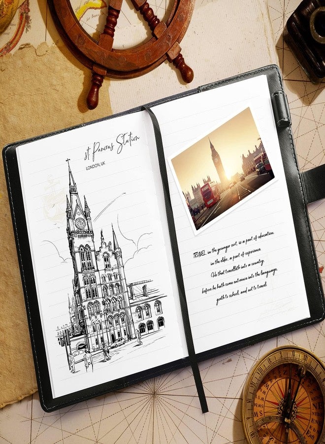 Asten Lock Diary Leather Locking Journal With Pen,Vintage Writing Notebook Refillable Combination Locked Journal Planner Agenda Personal Diary,Gift For Women Girls Boys Adult(Black) - Image 4