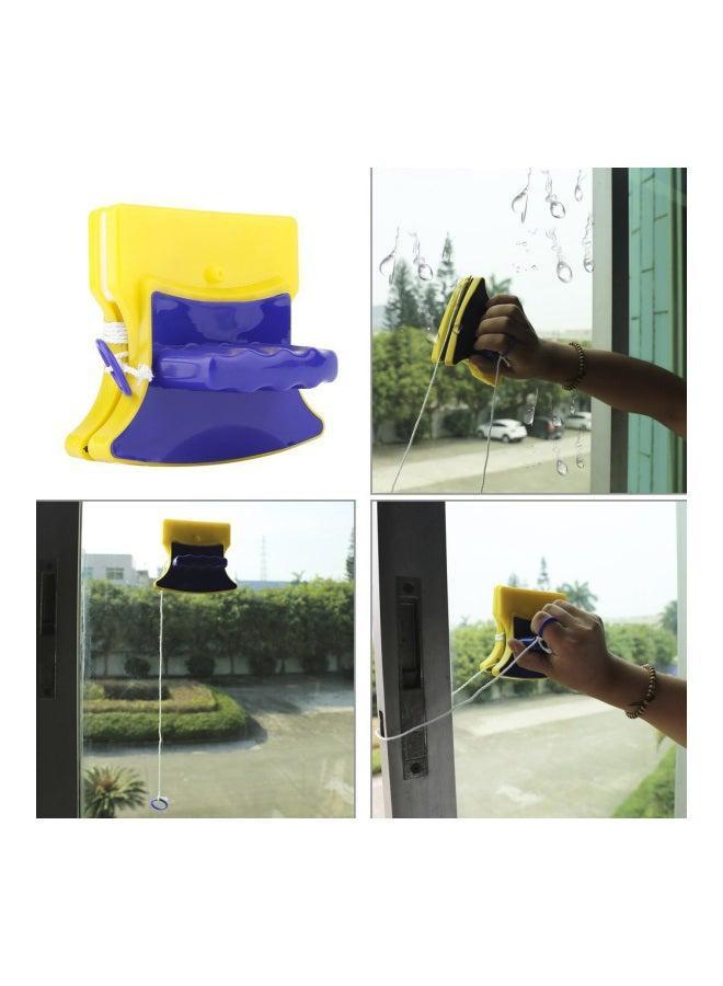 مساحة زجاج مزدوجة مغناطيسية وفرشاة تنظيف باللون الأصفر/الأزرق 11x8x7 سم - Image 4