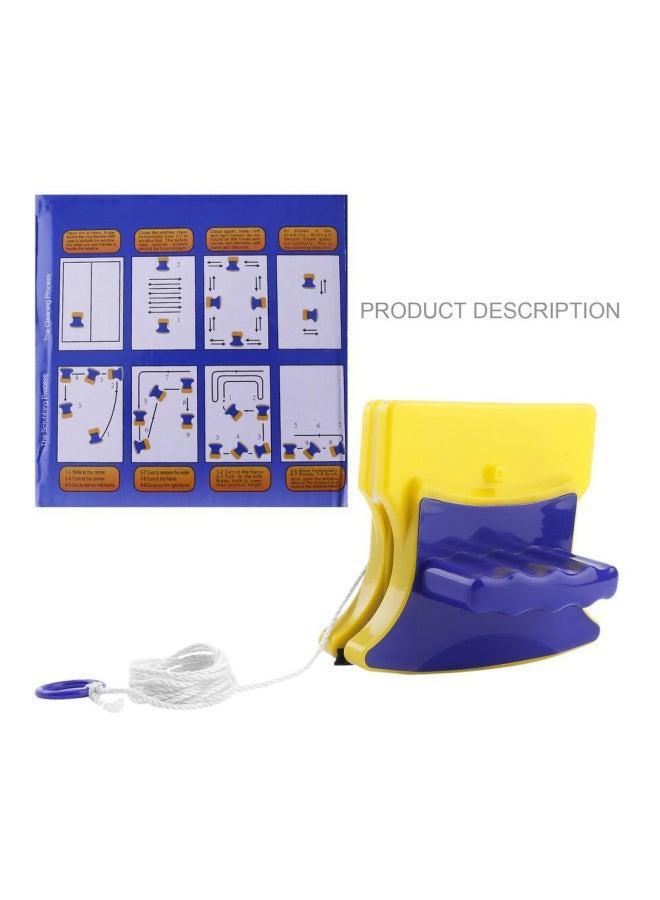 مساحة زجاج مزدوجة مغناطيسية وفرشاة تنظيف باللون الأصفر/الأزرق 11x8x7 سم - Image 5