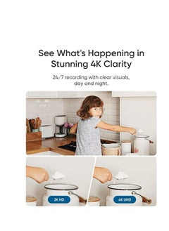 eufy eufy Security Indoor Cam E30 4K UHD Indoor Security Camera, Latest Generation, Dog/Baby/Pet Camera, Colour Night Vision, Human/Pet Auto Tracking, 360° Surveillance, Works with Homekit  - Image 2