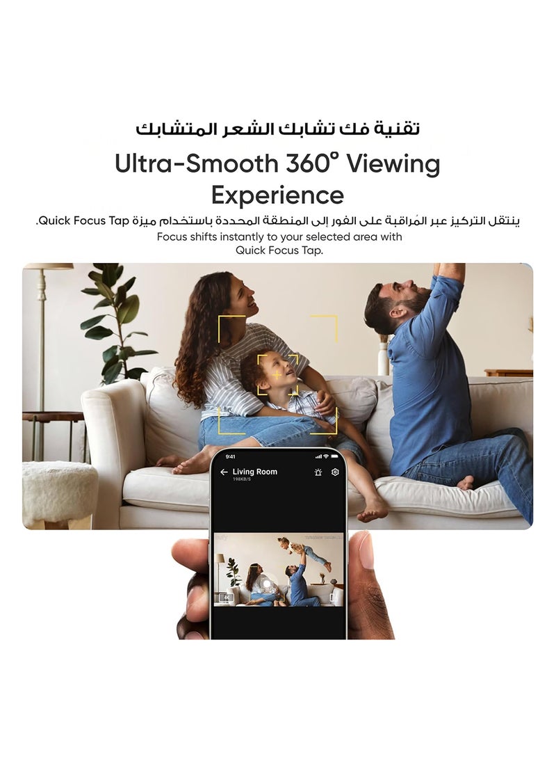 eufy Security Indoor Cam E30 4K UHD Indoor Security Camera, Latest Generation, Dog/Baby/Pet Camera, Colour Night Vision, Human/Pet Auto Tracking, 360° Surveillance, Works with Homekit - Image 3