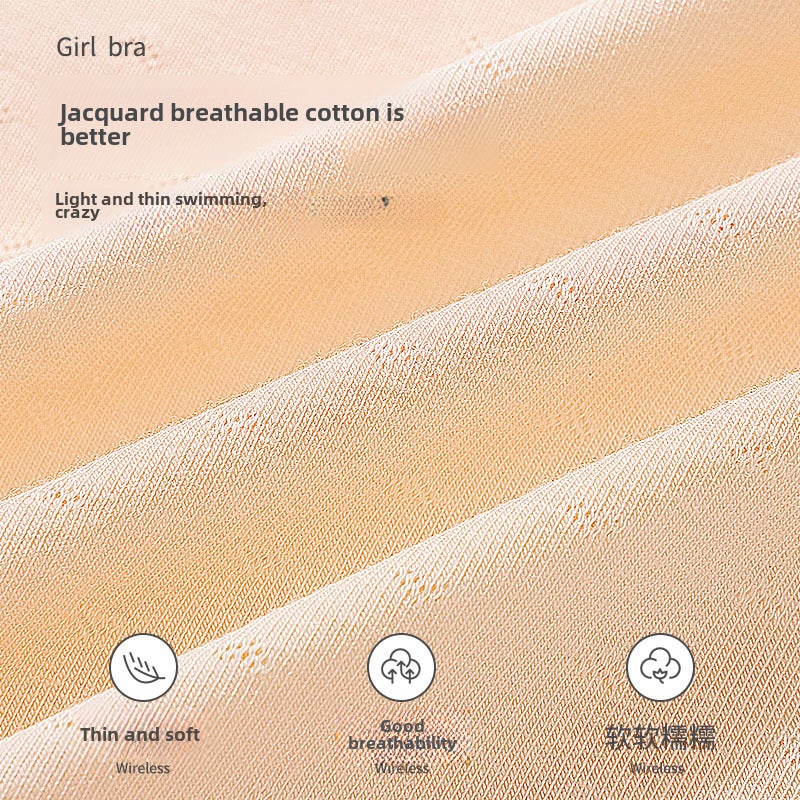Girls Growth Period Soft Bralette Comfort Fit 6811# White  - Image 5