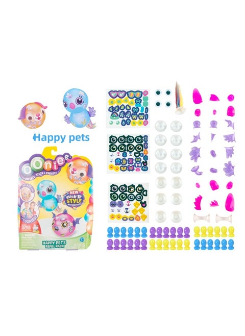Bobo Balloon Maker Toy Handmade Diy Inflation Machine Bubble Popping Ball Toy Fun Creative Play For Kids-Color:Happy Pets - Supplements Include Stickers (boxed)