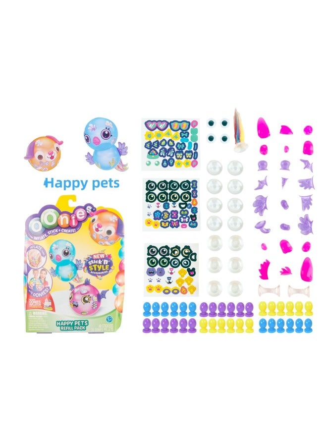null - Bobo Balloon Maker Toy Handmade Diy Inflation Machine Bubble Popping Ball Toy Fun Creative Play For Kids-Color:Happy Pets - Supplements Include Stickers (boxed) - Image 1