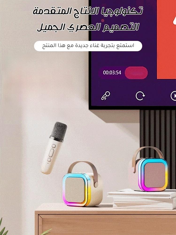 مكبر صوت كاريوكي بلوتوث محمول مع ميكروفونات لاسلكية مزدوجة - Image 2