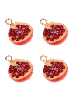 EXCEART 6Pcs Fruit Pendants Charms 3D Pomegranate Charms Fruit Loose Spacer Beads Resin Embellishment For Diy Bracelet Necklace Earring Jewelry Making  - Image 2