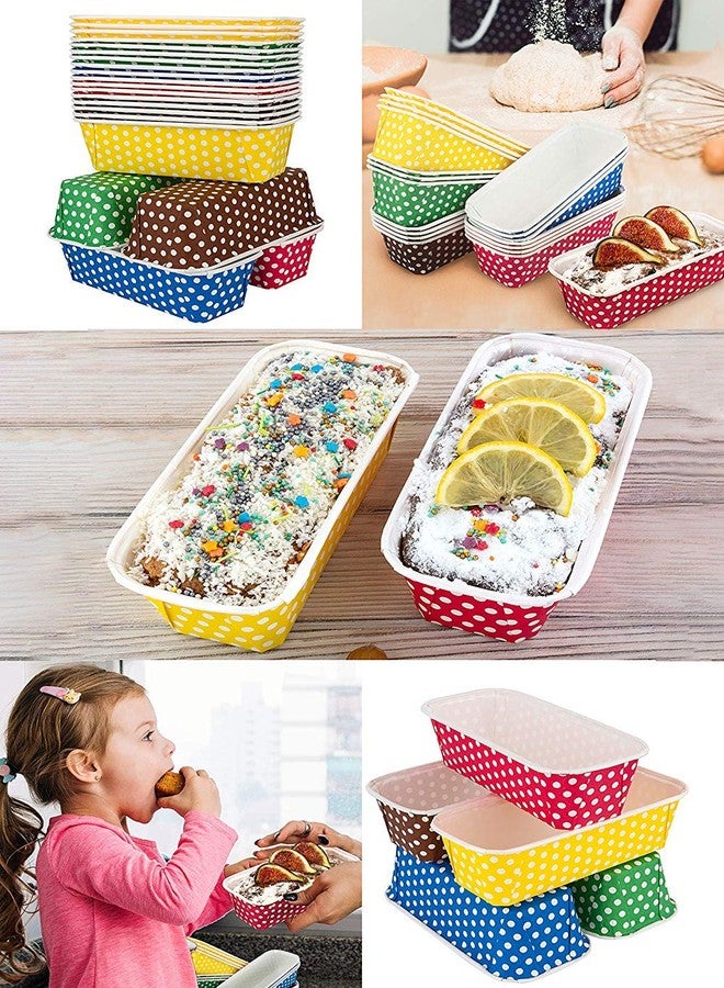 APSAMBR قوالب خبز ورقية من APSAMBR، 5 بطانات لقوالب الخبز، 7 قوالب فطائر صغيرة × 3 × 2، قالب تارت بني اللون (لون عشوائي) - Image 5