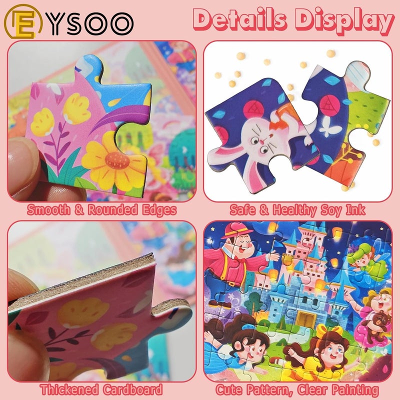 EYSOO Magnetic Jigsaw Puzzles 3 Pack Jigsaw Puzzle for Kids 25+30+36 PCS Portable Travel Toy Puzzles for Kids 3-5 (Level 4-A) - Image 5