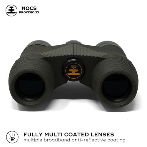 Nocs Provisions Standard Issue 8x25 Waterproof Binoculars, 8X Magnification, Bak4 Prism, Wide View Multi-Coated Lenses for Bird Watching, Hiking & Backpacking - Charcoal Black - Image 2