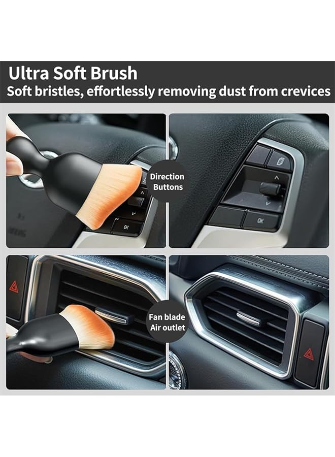 YARDHOBI 5Pcs Car Detailing Brush Set, Ultra Soft Car Interior Detailing Brushes, Car Interior Detailing Kit, Car Dust Brush, Automotive Cleaning Brush Kit For Wheels, Air Vent, Leather Seats, Car Accessories - Image 5
