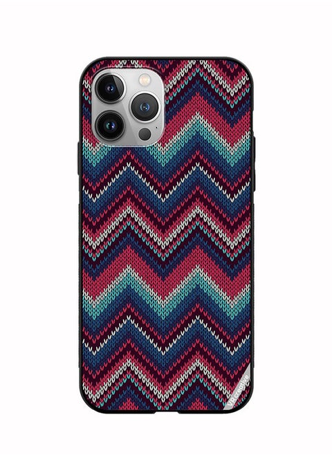 Protective Case Cover For Apple iPhone 12 Pro Max Weaved Pattern Design Multicolour