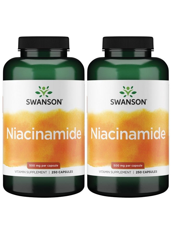 Swanson Premium Brand Swanson Niacinamide 500 mg 250 Caps (2 Pack)