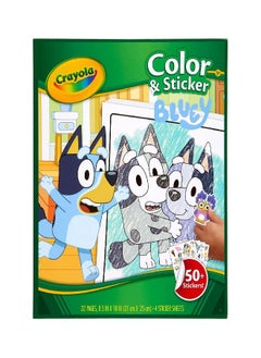 Crayola Bluey Color & Sticker Activity, Bluey Coloring Pages, 32 Count, Gift for Kids, Ages 3, 4, 5, 6