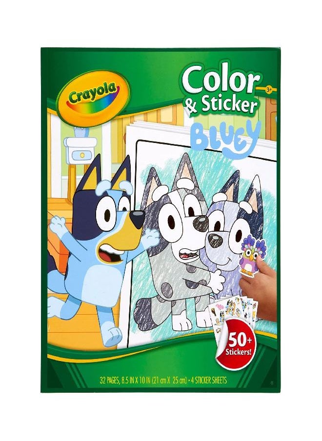 Crayola - Crayola Bluey Color & Sticker Activity, Bluey Coloring Pages, 32 Count, Gift for Kids, Ages 3, 4, 5, 6 - Image 1