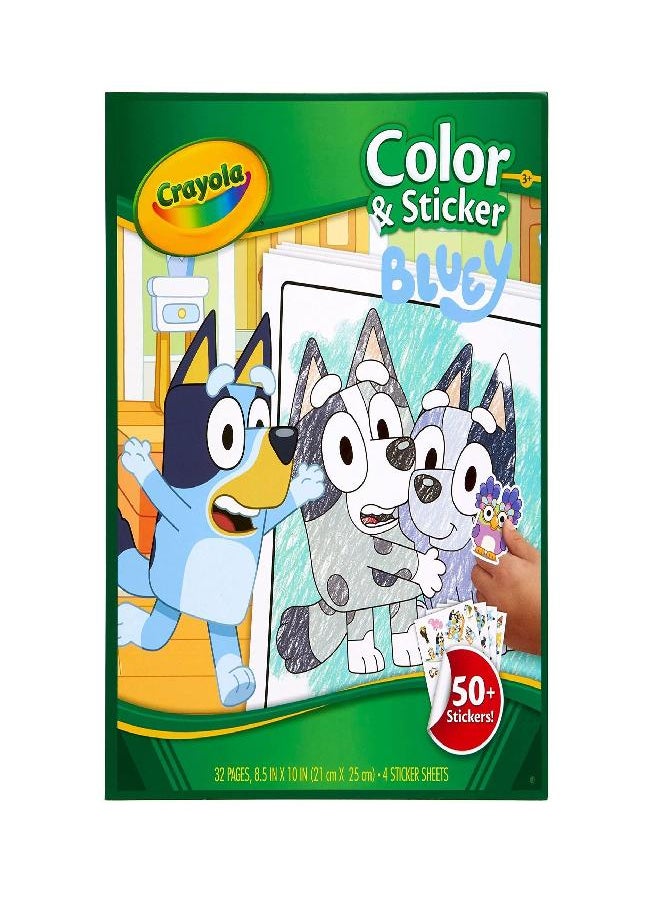 Crayola - Crayola Bluey Color & Sticker Activity, Bluey Coloring Pages, 32 Count, Gift for Kids, Ages 3, 4, 5, 6 - Image 1