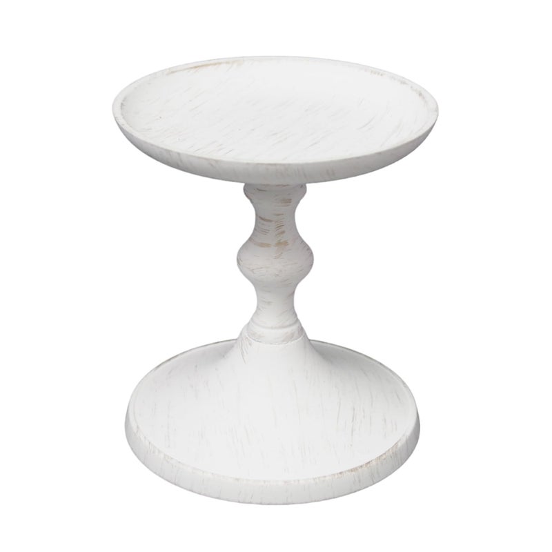 Hosley Aluminum Metal Decorative Pillar Candle Holder White Wash Finish for Candles or Display, 5Inch High - Ideal for Weddings, Parties, Events, Home Decor, Gifts, Elegant - Image 5