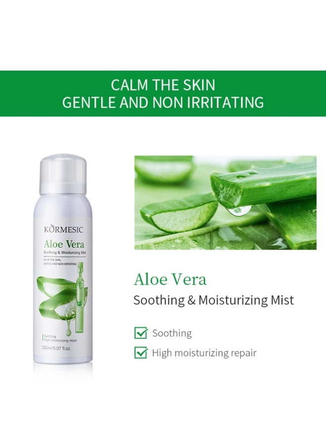 Kormesic 150ML Aloe Vera Mist Face Spray Hydrating Refreshing And Moisturizing Mist with Aloe Vera Soothing Facial Mist Spray Calm The Skin Gentle & Non Irritating Repairing Spray - Image 2