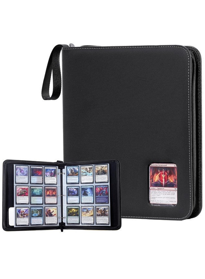 ProCase 900 Pockets Card Binder with Clear Window for Trading Cards, 9 Double Sided Pockets Cards Colletction Album Holder with Removable Sleeves for MTG, TCG, Sports Cards, Football Cards -Black - Image 1
