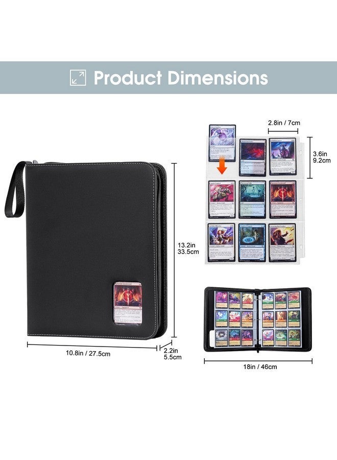 ProCase 900 Pockets Card Binder with Clear Window for Trading Cards, 9 Double Sided Pockets Cards Colletction Album Holder with Removable Sleeves for MTG, TCG, Sports Cards, Football Cards -Black - Image 3