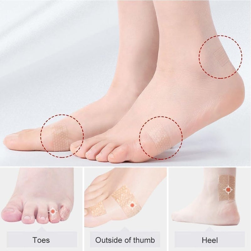 JZS Heel Sticker Silicone Gel Tape Protector, Blister Prevention Bandages for Feet, Hand Foot Bandage for Calluses Tender Spots Shoe Friction (2 Roll) - Image 2