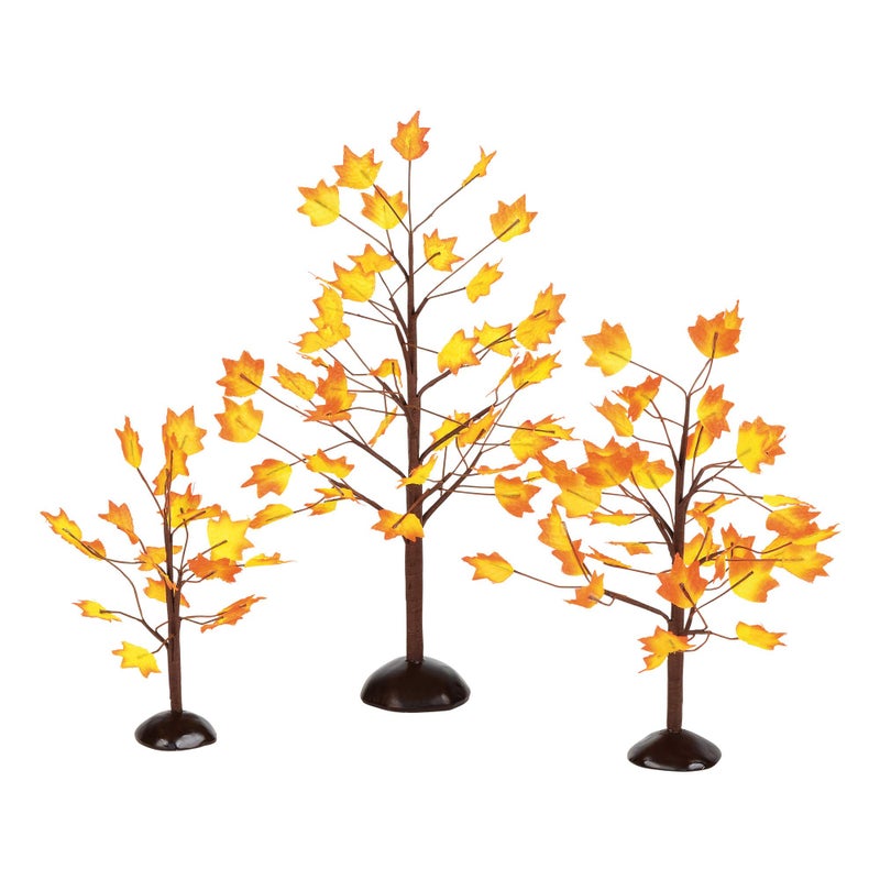 Department 56 Village Autumn Maple Trees Set of 3