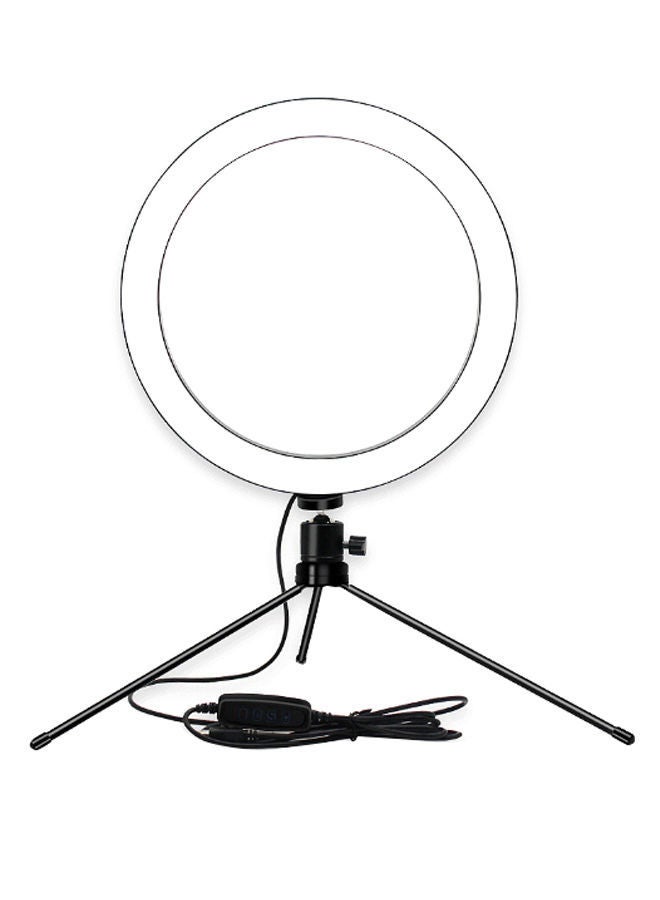 NIBEMINENT Table LED Ring Light With Tripod Stand Black/White  - Image 1
