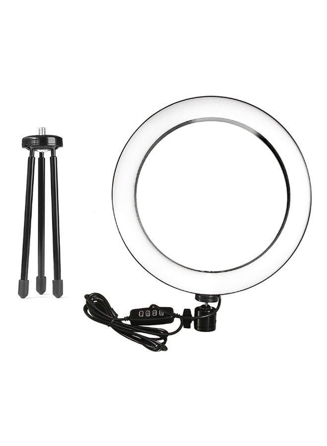 NIBEMINENT Table LED Ring Light With Tripod Stand Black/White  - Image 2