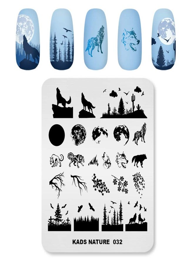 KADS Nail Stamping Plates Nature Template Image Design for DIY Nail Art Decoration (NA032) - Image 1