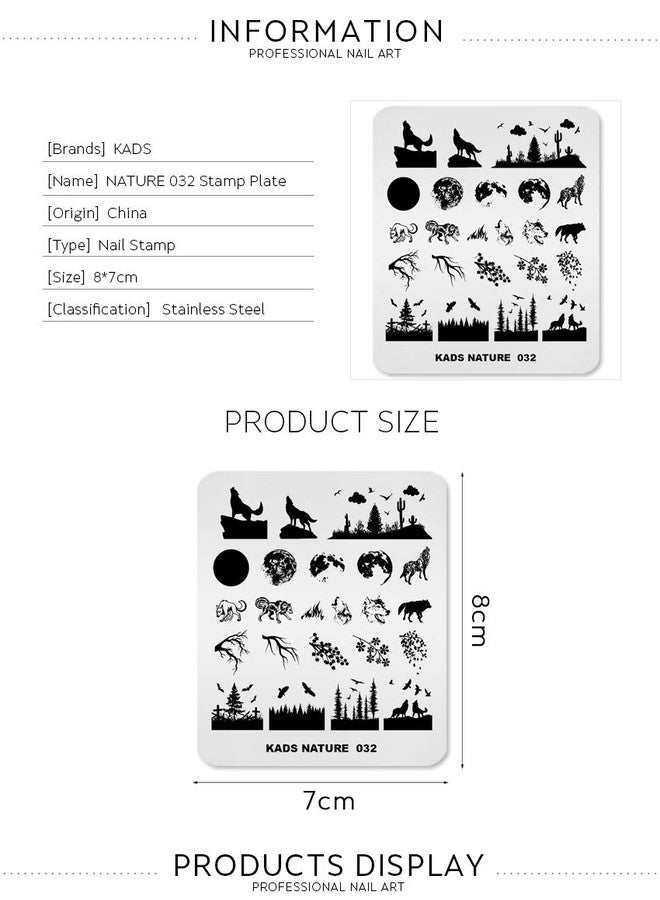 KADS Nail Stamping Plates Nature Template Image Design for DIY Nail Art Decoration (NA032) - Image 5