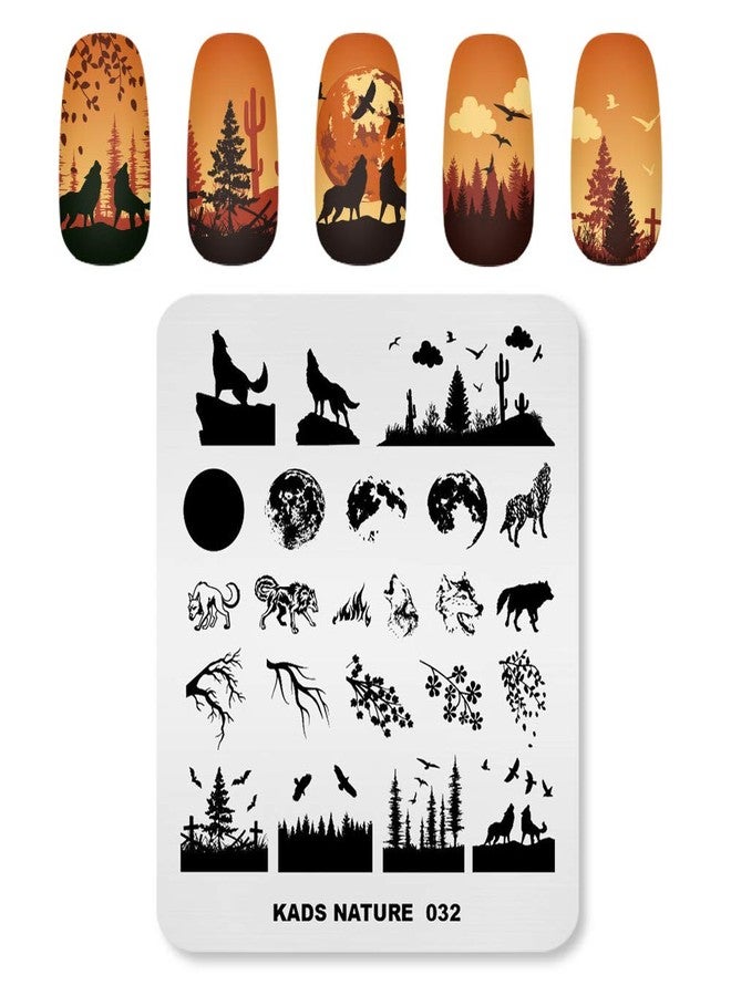 KADS Nail Stamping Plates Nature Template Image Design for DIY Nail Art Decoration (NA032) - Image 2