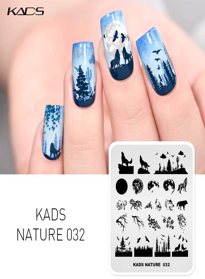 KADS Nail Stamping Plates Nature Template Image Design for DIY Nail Art Decoration (NA032) - Image 3