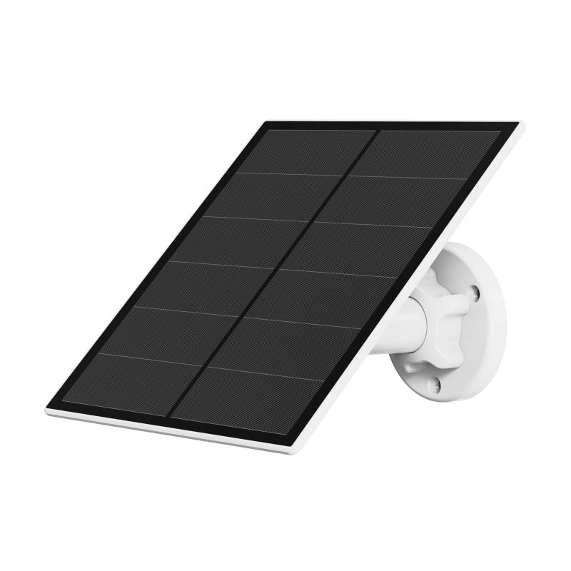 YCTechCam 5W Solar Panel for Security Camera, USB Solar Panel for DC 5V Outdoor Rechargeable Battery Camera, Solar Panels with Micro USB and USB-C Port, Adjustable Security Mount, IP65 Waterproof, 9.8ft Cable - Image 1
