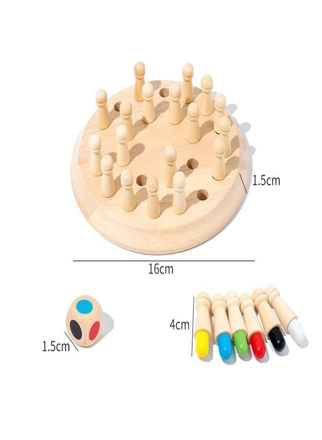 Montessori Wooden Memory Match Stick Chess Color Game Board Puzzles Educational Toy Cognitive Ability Learning Toys - Image 3