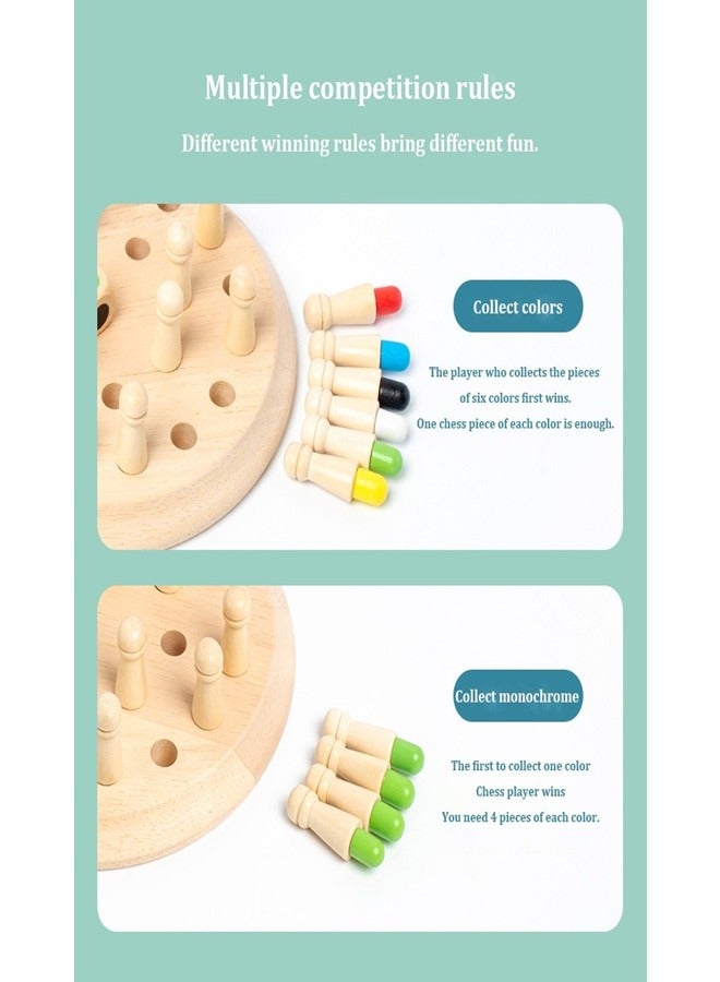 Montessori Wooden Memory Match Stick Chess Color Game Board Puzzles Educational Toy Cognitive Ability Learning Toys - Image 4