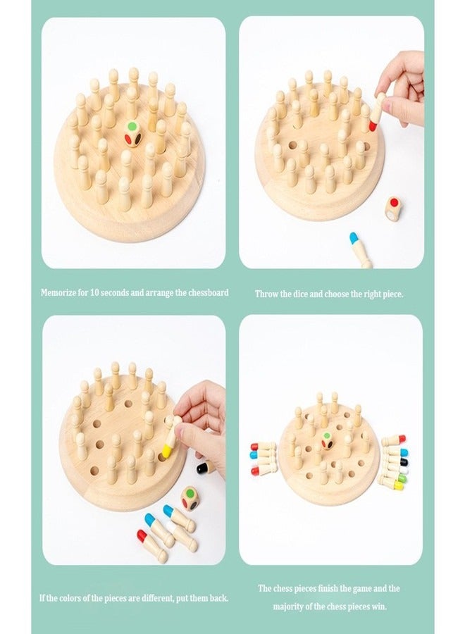 Montessori Wooden Memory Match Stick Chess Color Game Board Puzzles Educational Toy Cognitive Ability Learning Toys - Image 5