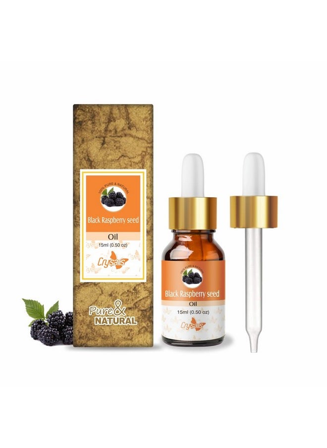 كريساليس زيت بذور التوت الأسود (Rubus Occidentalis)|زيت عطري نقي وطبيعي 100% غير مخفف، معيار عضوي للعناية بالبشرة والشعر|زيت بدرجة علاجية، يحسن مرونة البشرة - 15 مل 