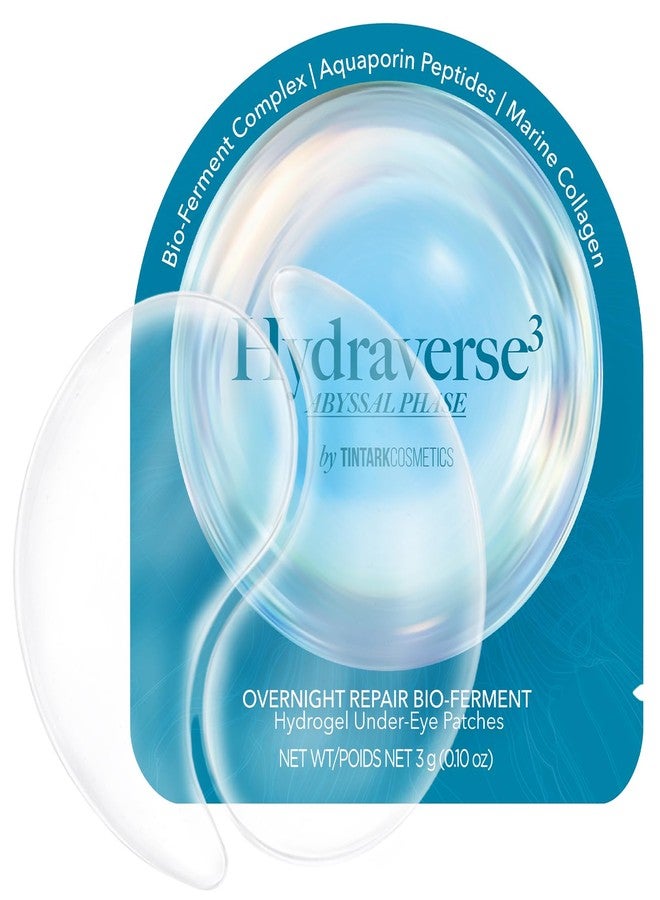 Tintark Hydraverse Abyssal Phase Hydrogel Under Eye Patches, 28 Pairs Individually Wrapped Bio-Ferment Aquaporin Peptides Marine Collagen Eye Masks for Tired Morning Eyes