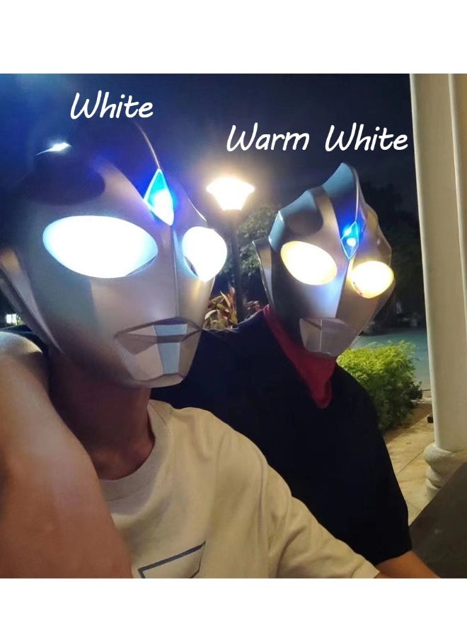 Generic - 1 Pack Ultraman Mask Full Set,Touch to Open,With Battery Charger,Chest Light, Cane, Suitable for Pratical Joke, Party Toy, Gift to Children, Office Activities,Family Activities - Image 1