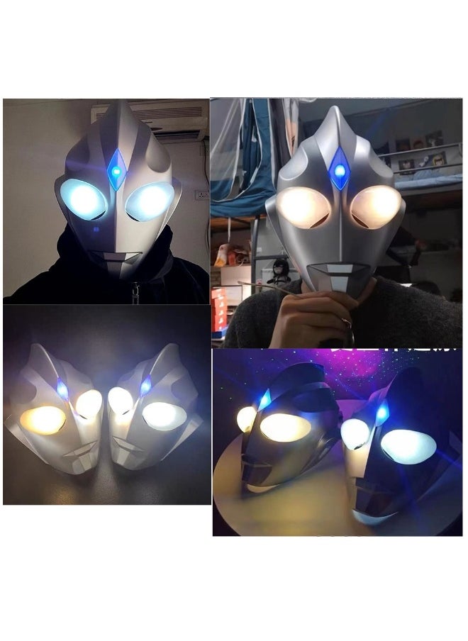 Generic - 1 Pack Ultraman Mask Full Set,Touch to Open,With Battery Charger,Chest Light, Cane, Suitable for Pratical Joke, Party Toy, Gift to Children, Office Activities,Family Activities - Image 1