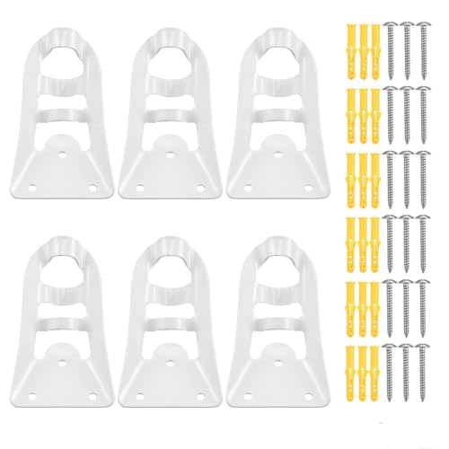 Tobeelec 6 Pcs Flag Wall Bracket for Classroom, Pole Holder With Hardware - Indoor Mount for Community Center & Flag Day Decor - Image 2