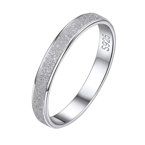 ChicSilver 925 Sterling Silver Stacking Rings for Women Skinny Thin Stackable Ring 3mm Wedding Band Ring Dainty Simple Jewelry for Size 4 - Image 4