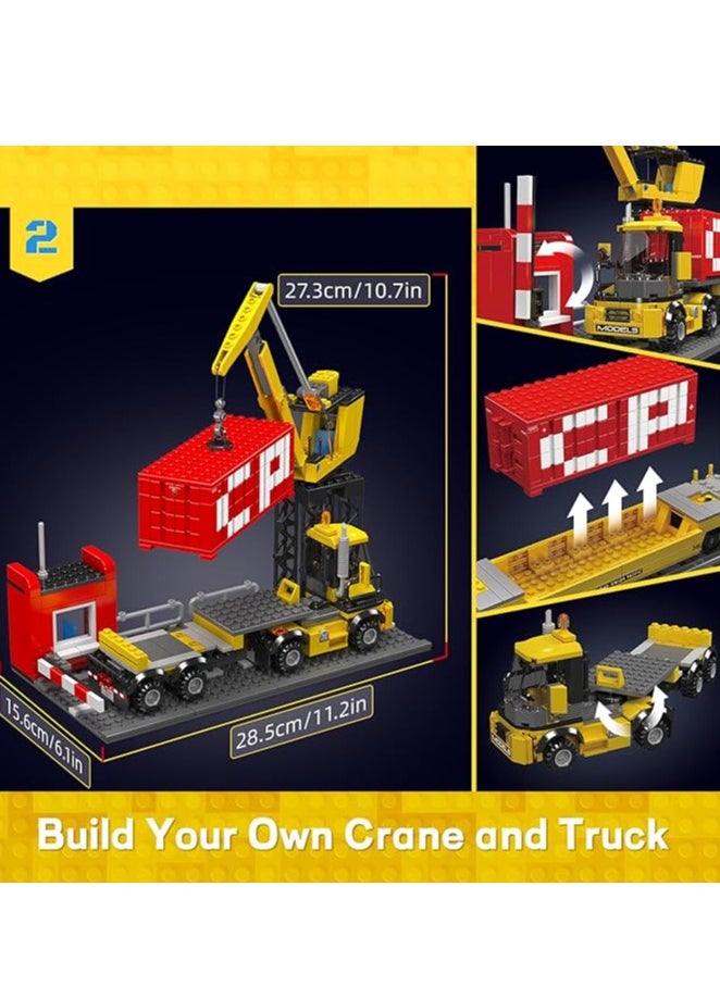 mould king - 12027 Educational Diesel Locomotive Train Building Block Sets with a Semi-Trailers, Cranes, Remote/App Control Engineering Building Toy Kit, SD40-2 Scale Model with Train Tracks for Adults Kids - Image 1