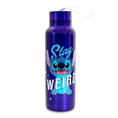 Disney Lilo & Stitch "Stay Weird" 27-Ounce Stainless Steel Water Bottle | BPA-Free Plastic Sports Jug With Leakproof Screw-Top Lid | Hydration For Outdoor Activities, Gym Fitness | Cute Gifts - Image 1