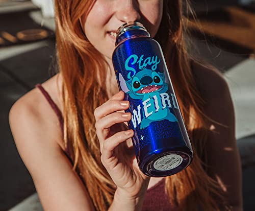 Disney Lilo & Stitch "Stay Weird" 27-Ounce Stainless Steel Water Bottle | BPA-Free Plastic Sports Jug With Leakproof Screw-Top Lid | Hydration For Outdoor Activities, Gym Fitness | Cute Gifts - Image 5