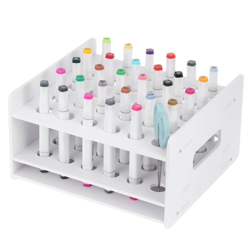 Cabilock Scissors Storage Rack 1062X984X590Inch Desktop Organizer for Kindergarten Classroom and Home Use Artist Scissors Holder with Test Tube Display Compact Scissor Caddy for School and Office - Image 2