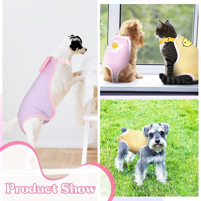 Nuanchu 3 Pieces Dog Diaper Striped Sanitary Pantie with Adjustable Suspender Washable Reusable Puppy Sanitary Panties Cute Pet Underwear Diaper Jumpsuits for Female Dogs (Delicate PatternDelicate Pattern,XL) - Image 5