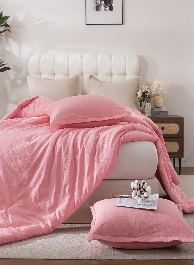 Caressma Girls Pink Cotton Comforter Set King, 100% Cotton Fabric with Microfiber Inner Filling 3 Pieces Bedding Set, Soft Comforter (104"x90") with 2 Pillowshams for All Seasons - Image 2