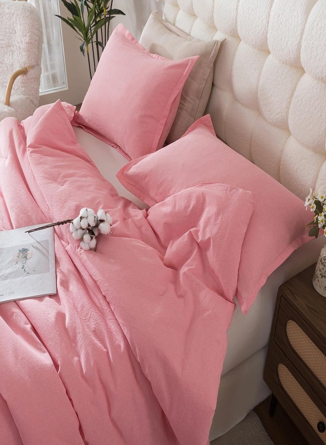 Caressma Girls Pink Cotton Comforter Set King, 100% Cotton Fabric with Microfiber Inner Filling 3 Pieces Bedding Set, Soft Comforter (104"x90") with 2 Pillowshams for All Seasons - Image 3